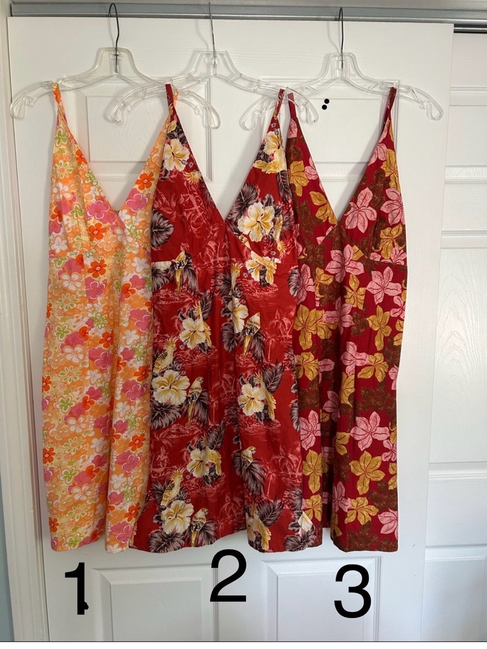 Floral Slip Dress Trio - Pink, Red, Burgundy